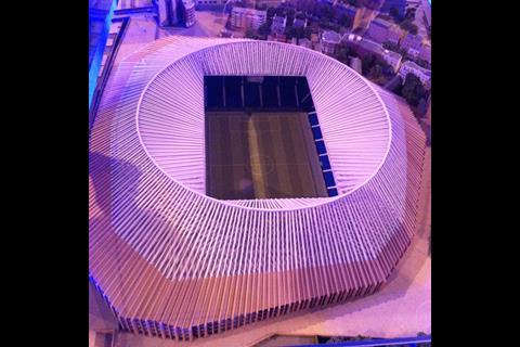 Herzog & de Meuron - proposed stadium for Chelsea FC - aerial view